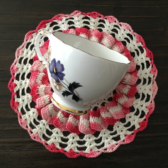 Delphine Purple Flower Bone China Teacup & Saucer Set - Picture 5 of 11